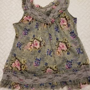 Lace trim top